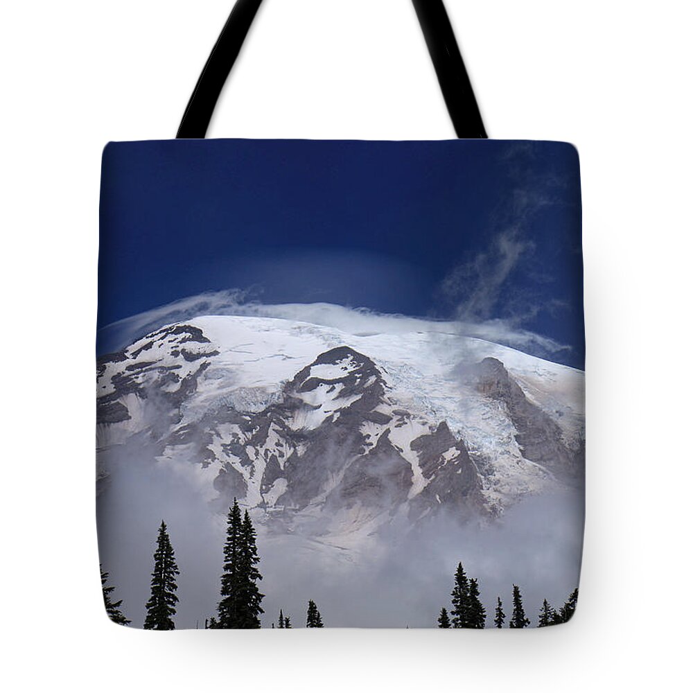 Clouds Tote Bag featuring the photograph Standing Tall by E Faithe Lester