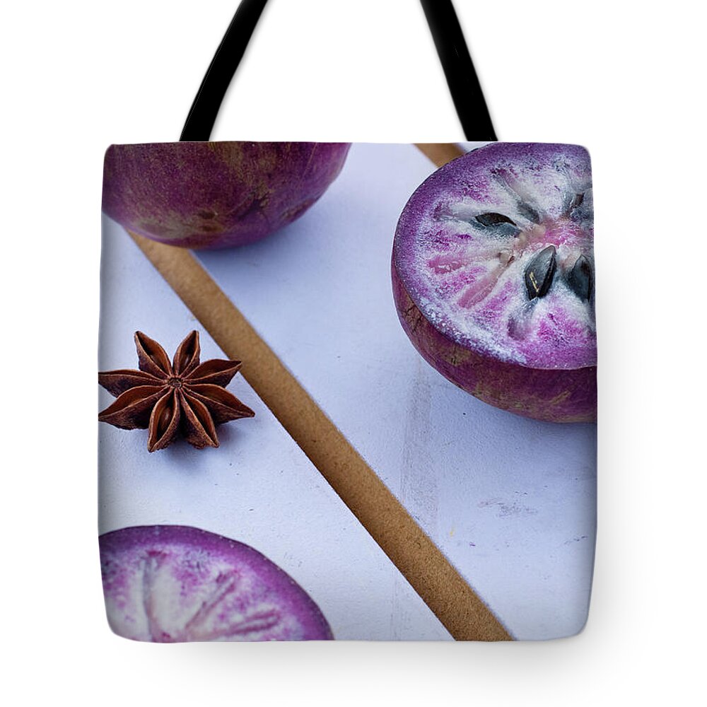 Color Image Tote Bag featuring the photograph Star Apple by Charlene Collins