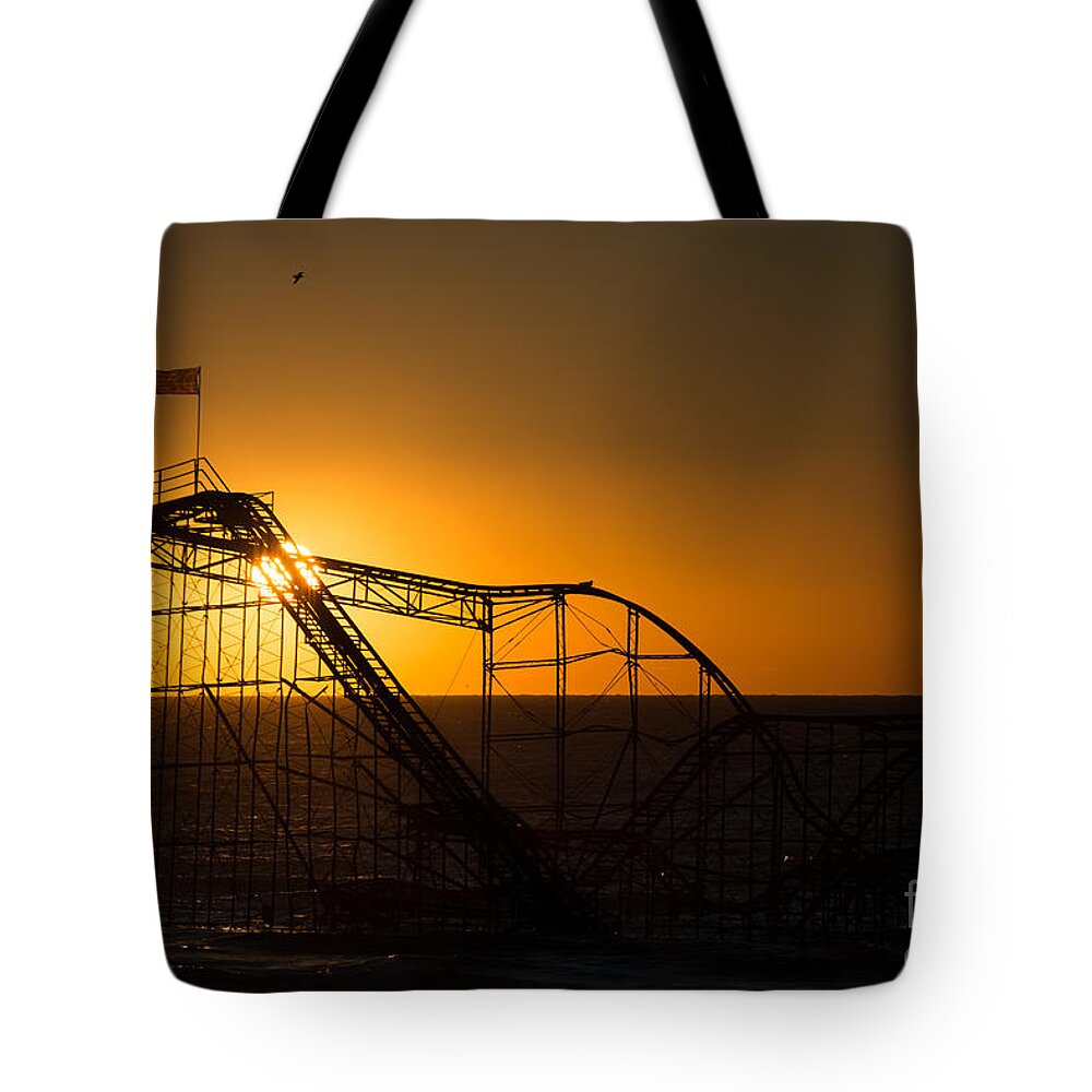 Mikeversprill.com Tote Bag featuring the photograph Star Jet Silhouette by Michael Ver Sprill