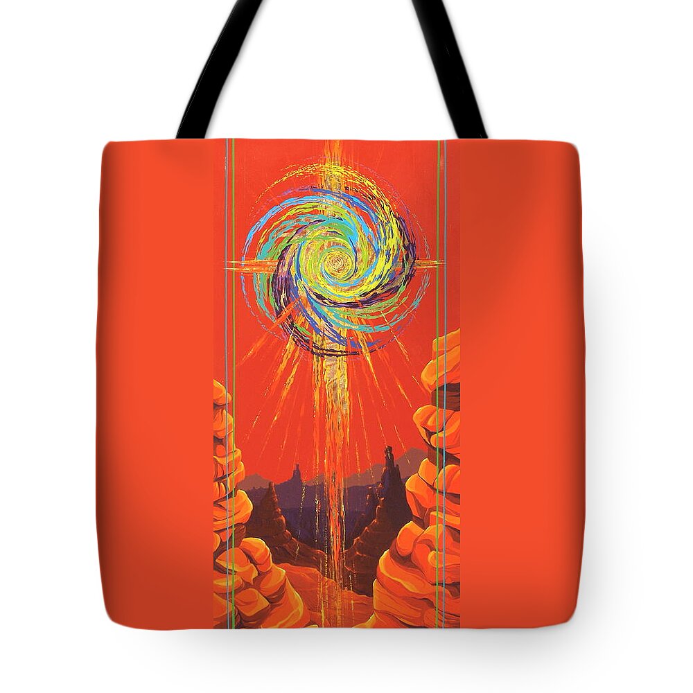 Star Light Tote Bag featuring the painting Star of Splendor by Alan Johnson