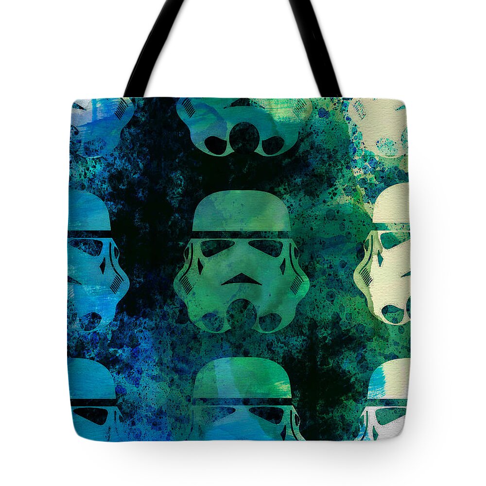 Star Tote Bag featuring the painting Star Warriors Watercolor 1 by Naxart Studio