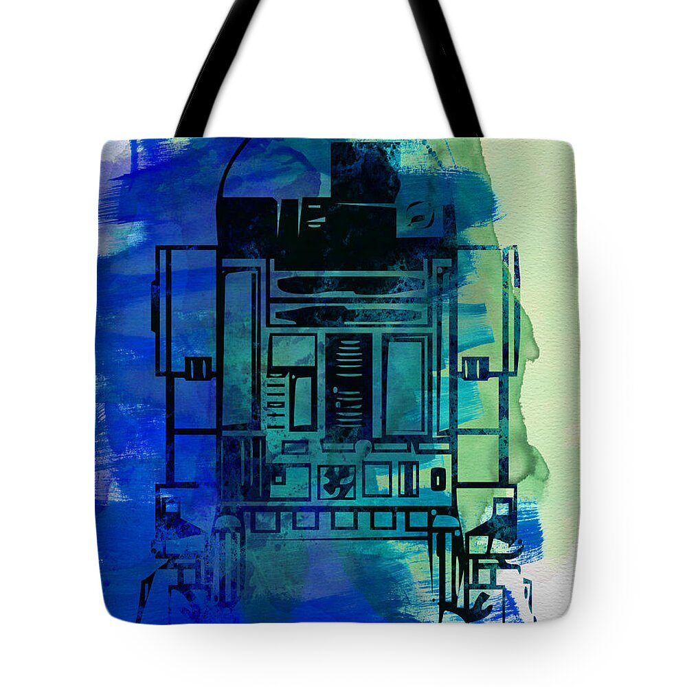 Star Wars Tote Bag featuring the painting Star Warriors Watercolor 4 by Naxart Studio