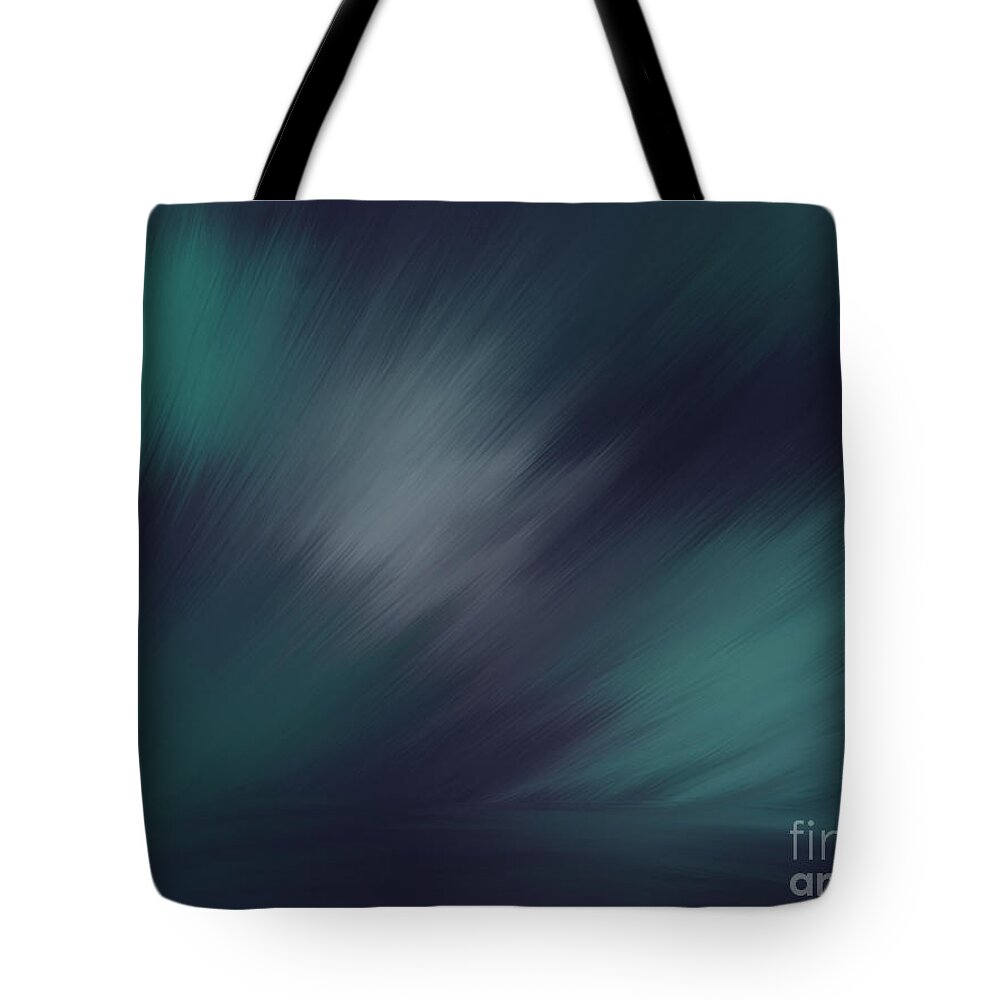 Starburst Tote Bag featuring the painting Starburst in Blue and Green by Barefoot Bodeez Art