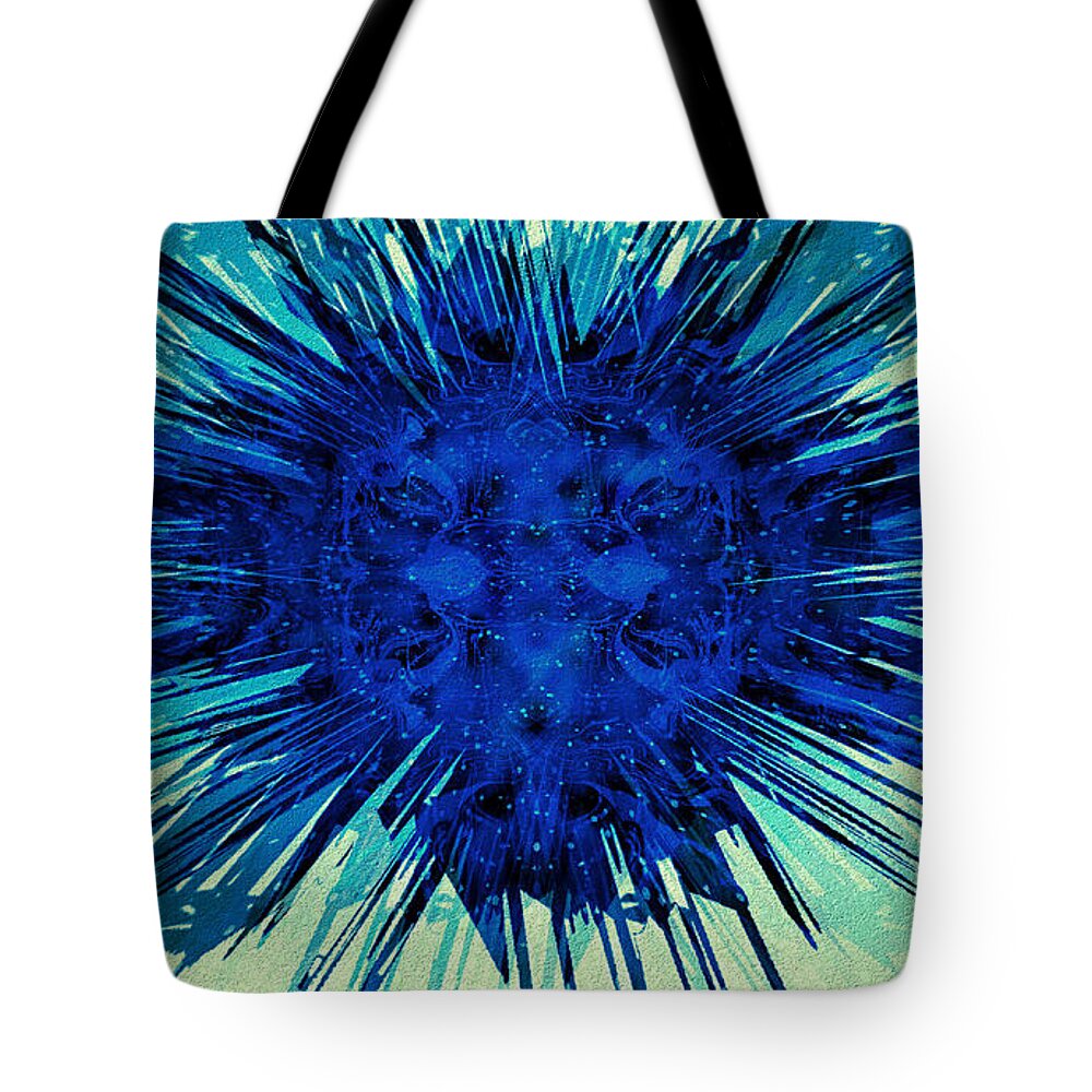 Abstract Tote Bag featuring the mixed media Starburst by Natalie Holland