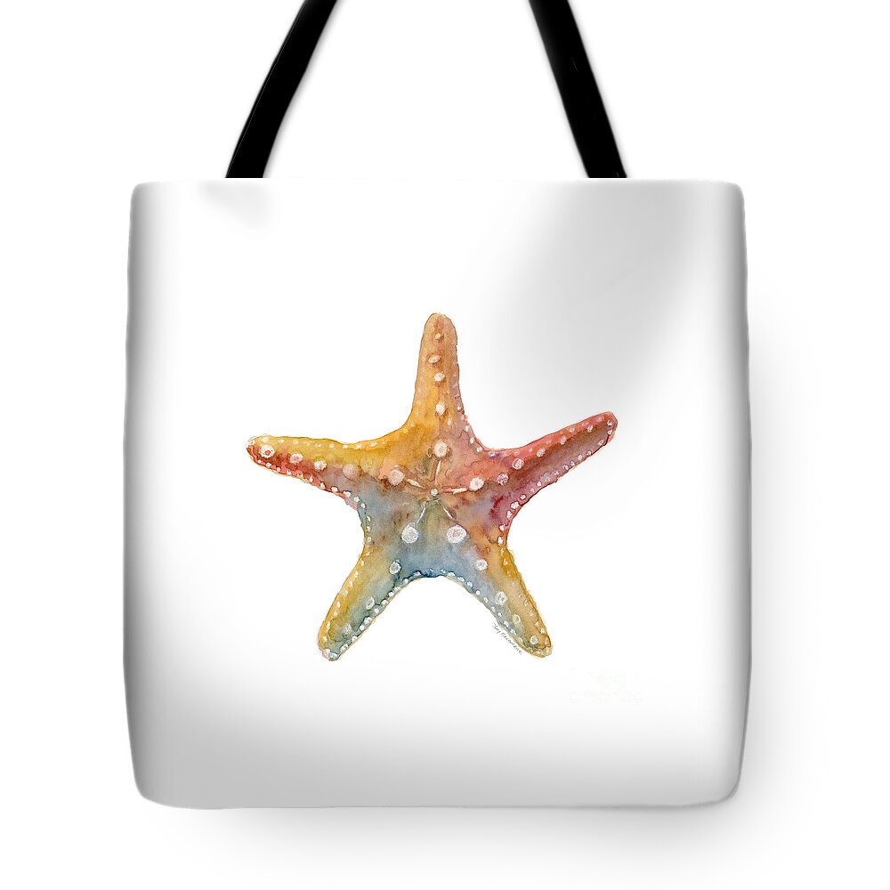 Shell Tote Bag featuring the painting Starfish by Amy Kirkpatrick