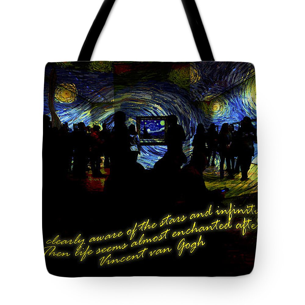 Staring at the Starry Night in the MoMA Tote Bag for Sale by Jose A  Gonzalez Jr