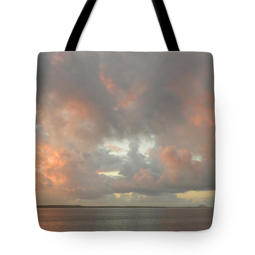 Sunset Tote Bag featuring the photograph Starting of Funnel Cloud by Gallery Of Hope 