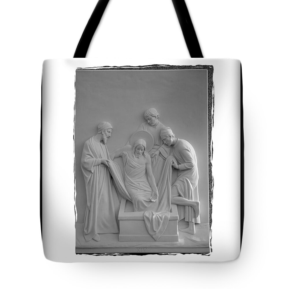 Stations Of The Cross Tote Bag featuring the photograph Station X I V by Sharon Elliott