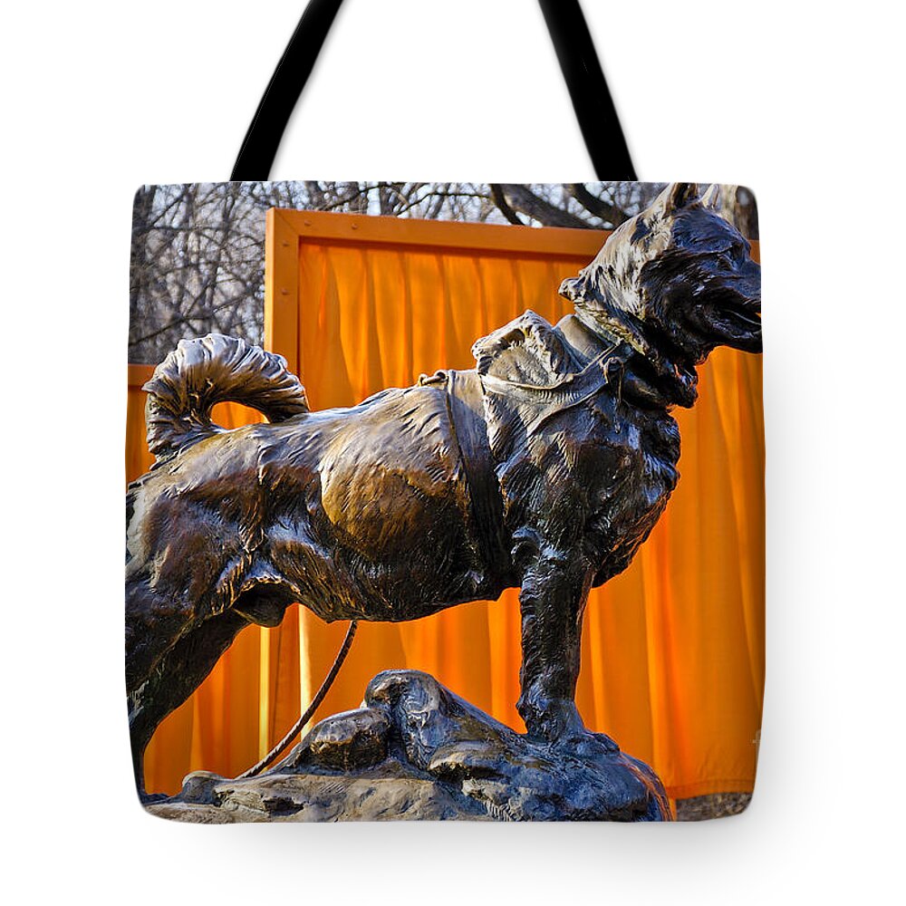 New York City Tote Bag featuring the photograph Statue of Balto in NYC Central Park by Anthony Sacco