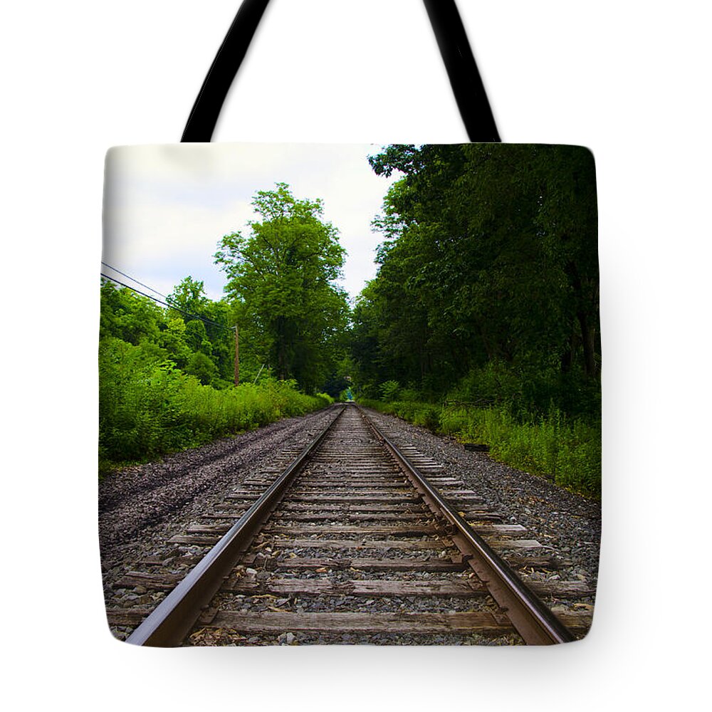 Stay Tote Bag featuring the photograph Stay on Track by Bill Cannon