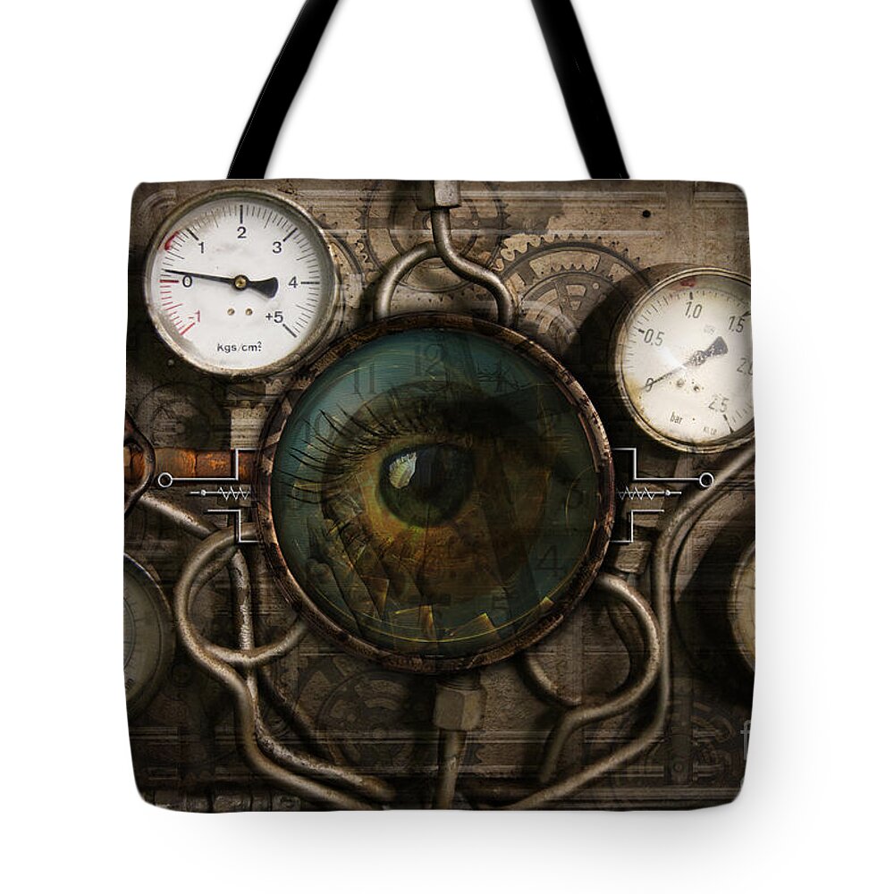 Steampunk Tote Bag featuring the photograph Steam Faith by Keith Kapple
