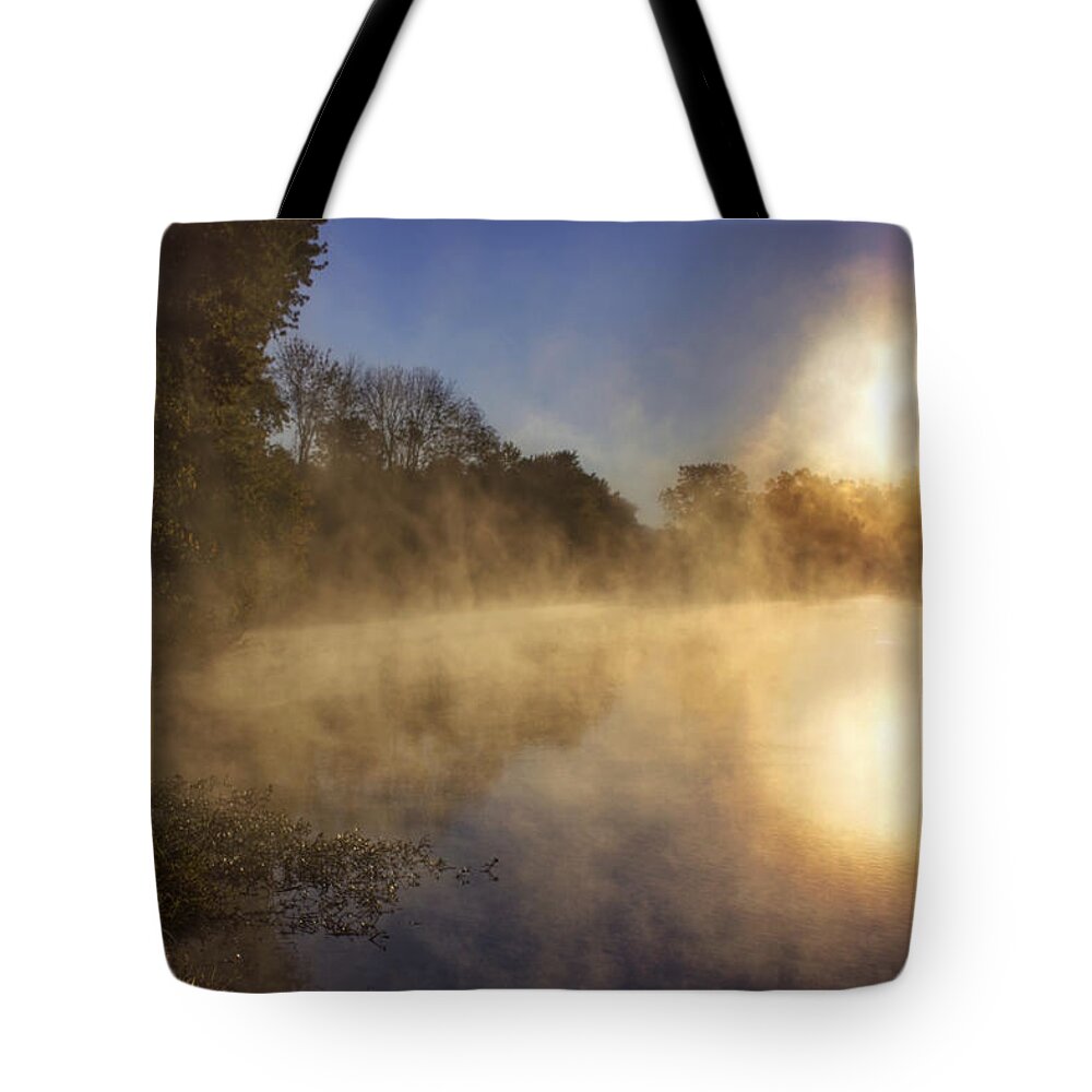 Steam Tote Bag featuring the photograph Steam on the Water by Jason Politte