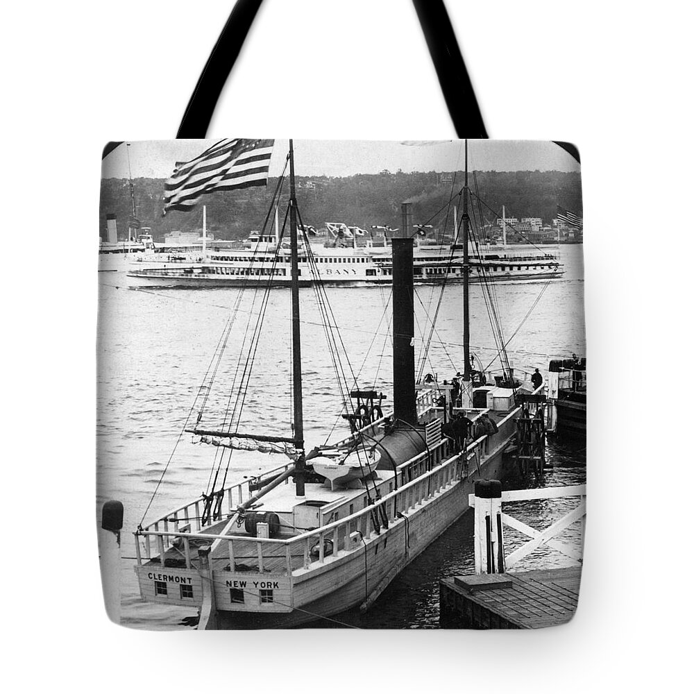 1909 Tote Bag featuring the painting Steamboats, C1909 by Granger