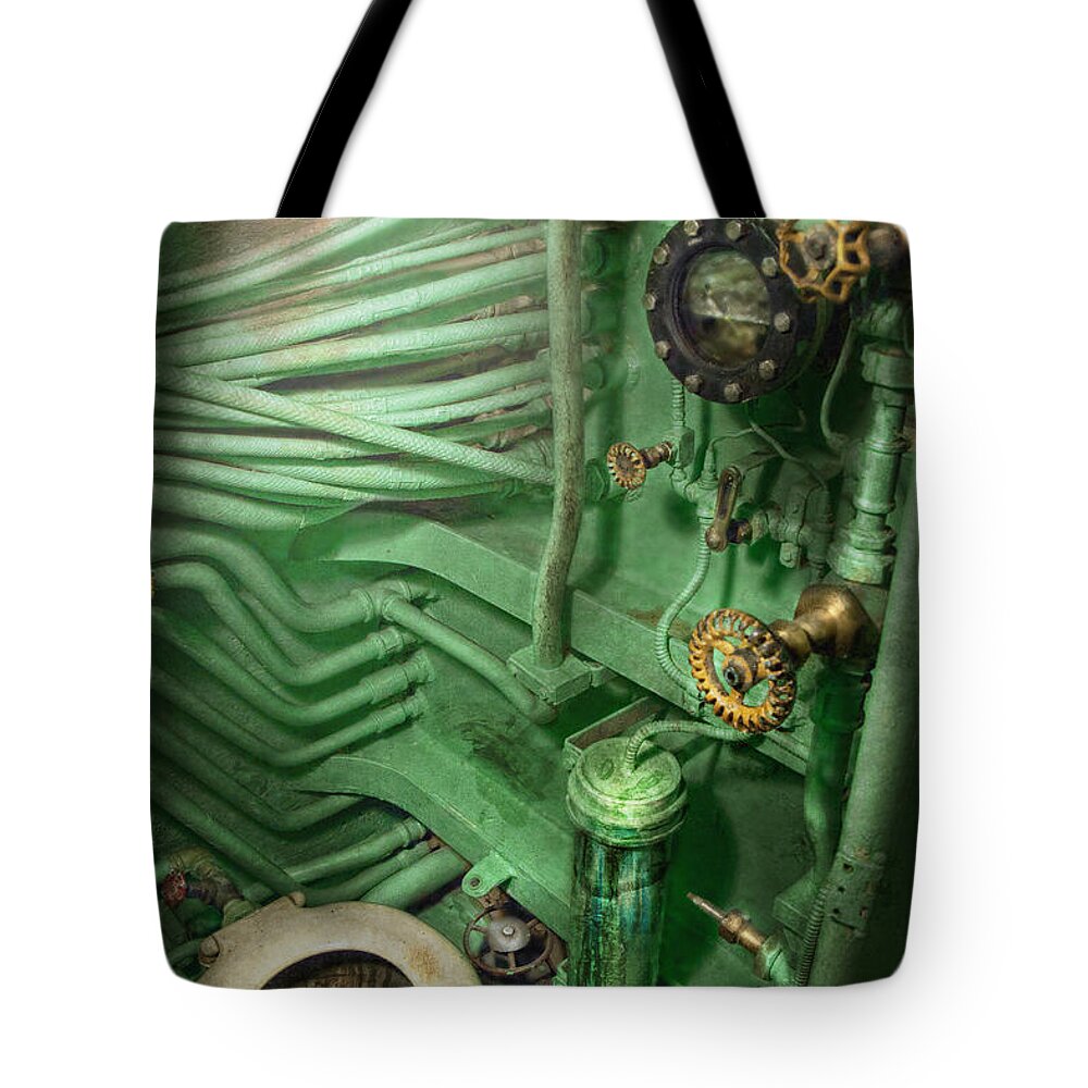 Steampunk Tote Bag featuring the photograph Steampunk - Naval - Plumbing - The head by Mike Savad