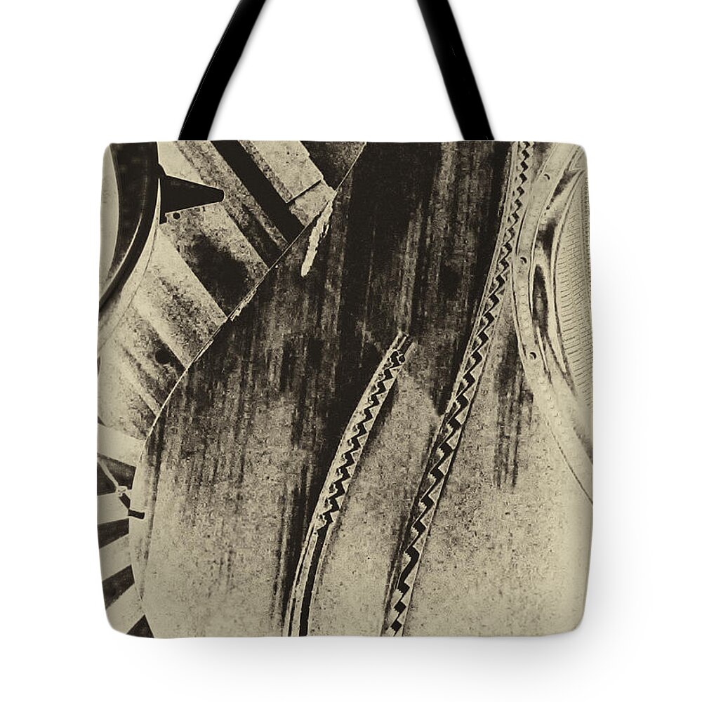 Steinway Piano Tote Bag featuring the digital art Steinway Piano Inners by Georgianne Giese
