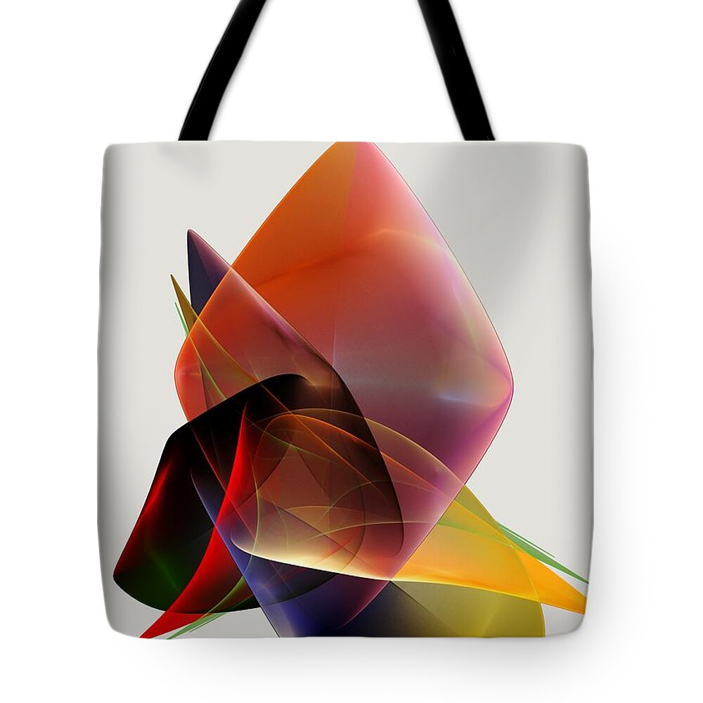 Fine Art Tote Bag featuring the digital art Still Life Abstract 112013 by David Lane