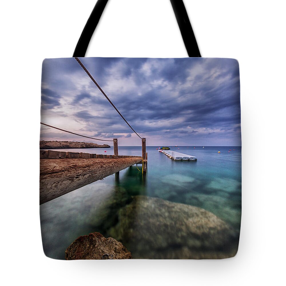 Sunset Tote Bag featuring the photograph Stillness by Stelios Kleanthous