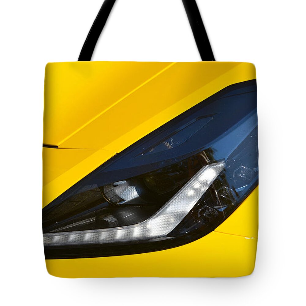 Automotive Details Tote Bag featuring the photograph Stinger Lights by John Schneider