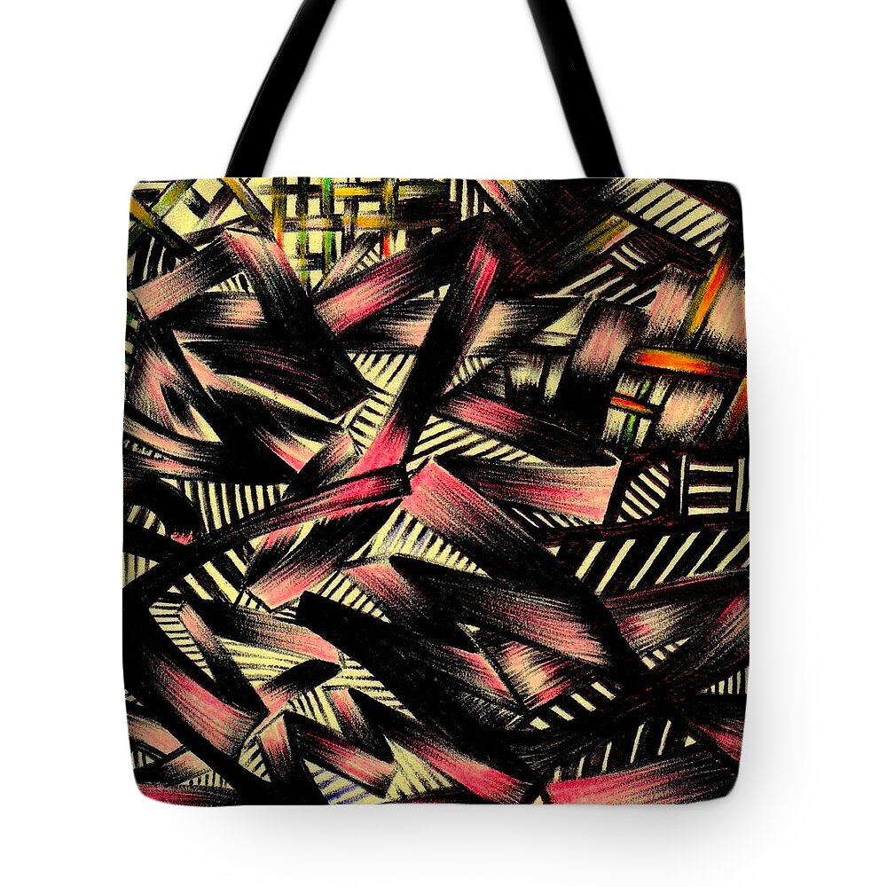 Abstract Tote Bag featuring the photograph Stitched by Artist RiA