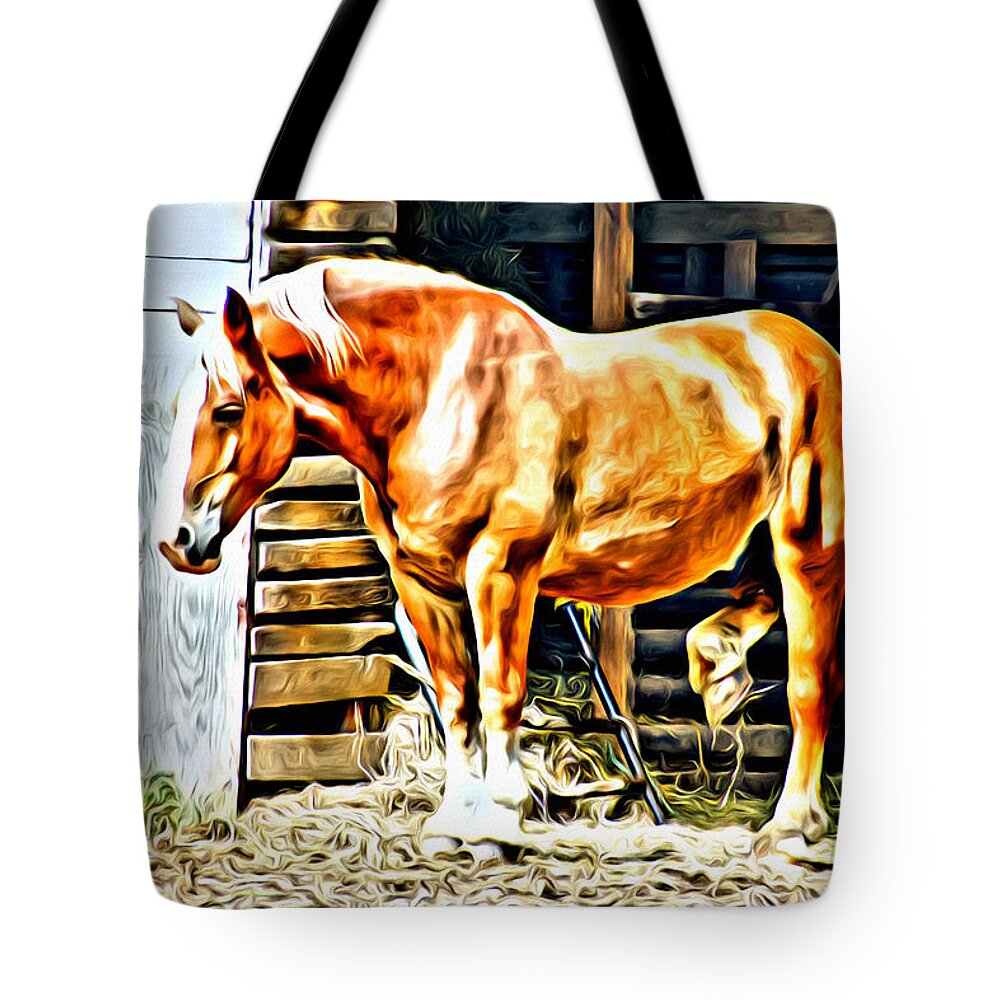 Horse Tote Bag featuring the photograph Stomp by Alice Gipson