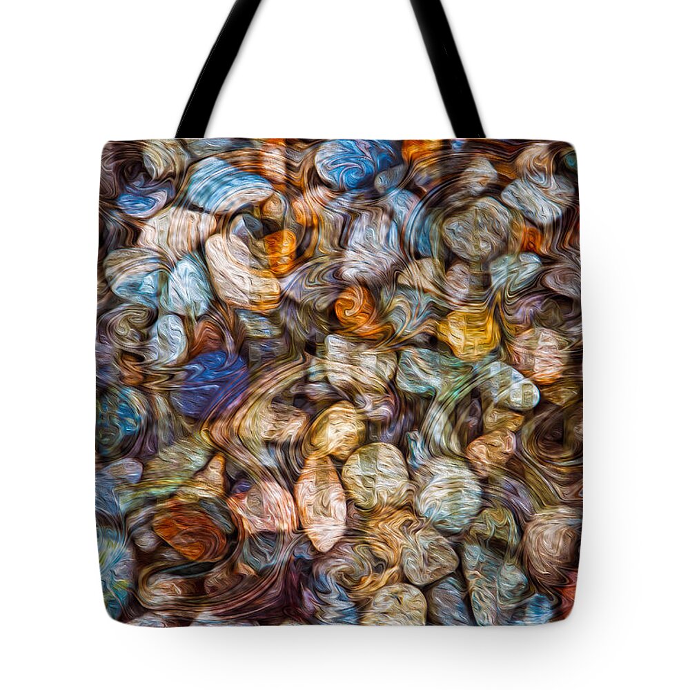 Stoned Stones Tote Bag featuring the painting Stoned Stones by Omaste Witkowski