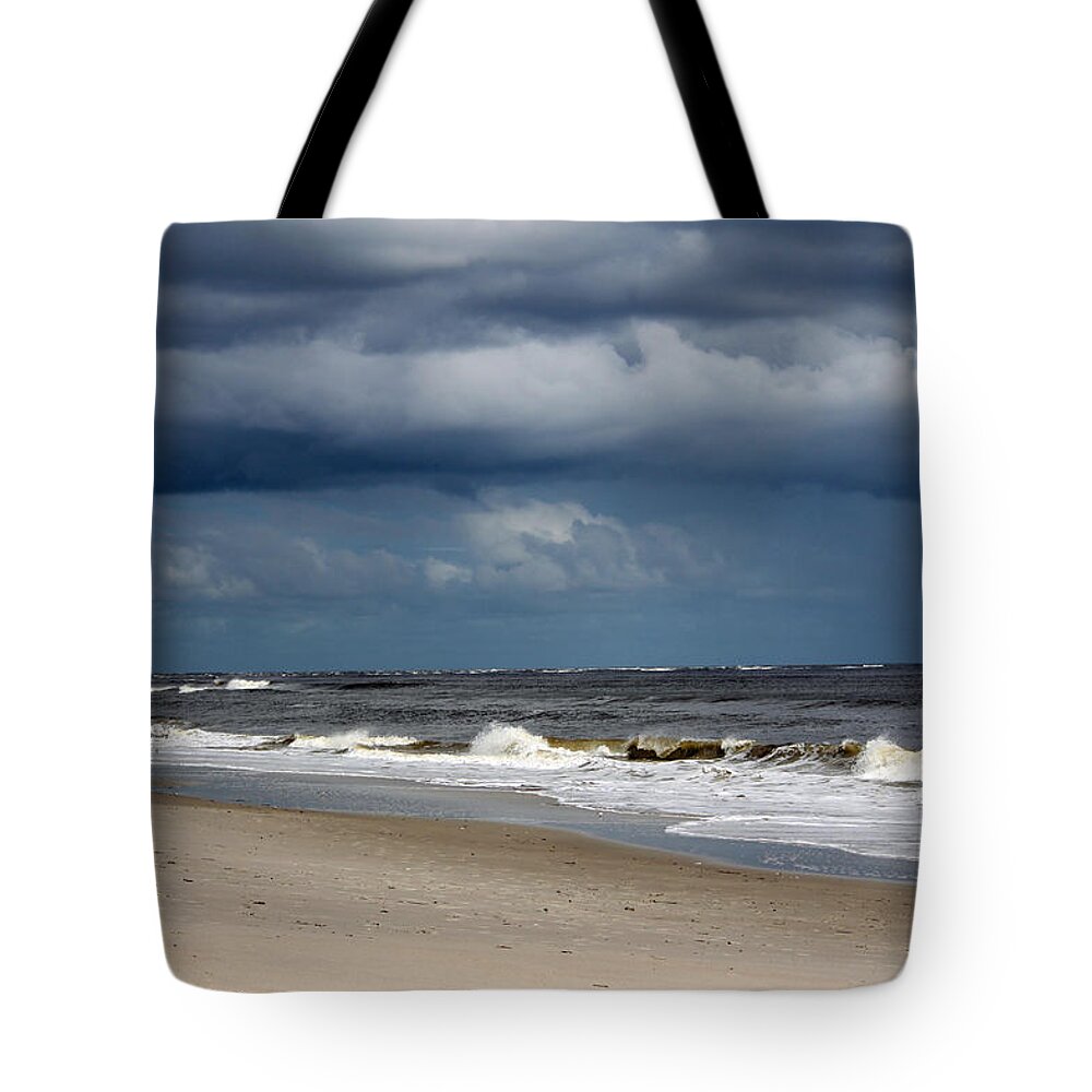 Beach Tote Bag featuring the photograph Storm Clouds by Cynthia Guinn