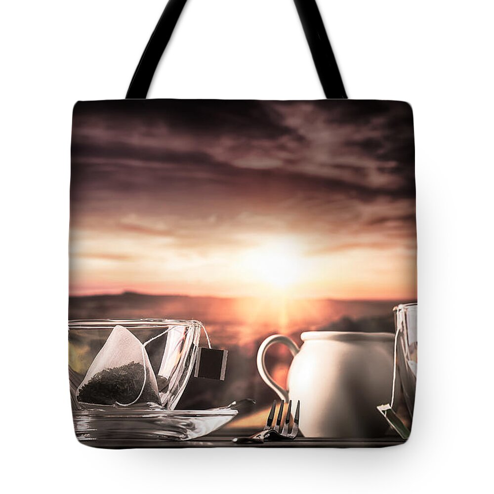 Tea Tote Bag featuring the photograph Storm in a teacup by Simon Bratt