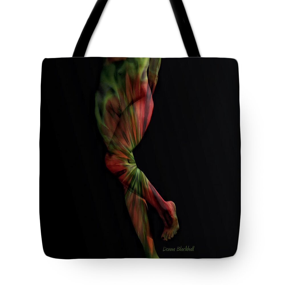Woman Tote Bag featuring the photograph Street Artist by Donna Blackhall