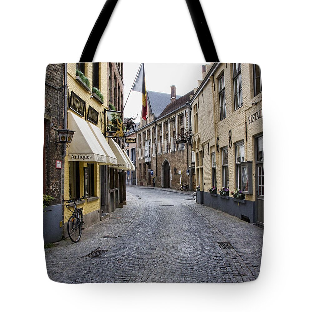 Europe Tote Bag featuring the photograph Streets of Bruges by Crystal Nederman