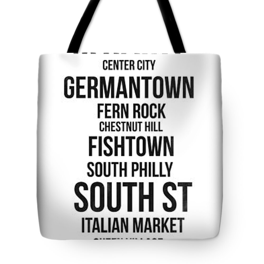Philadelphia Tote Bag featuring the digital art Streets of Philadelphia 3 by Naxart Studio