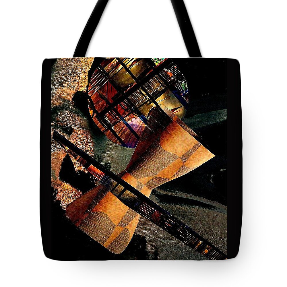  Tote Bag featuring the mixed media Beyond Time by Barbara Bennett