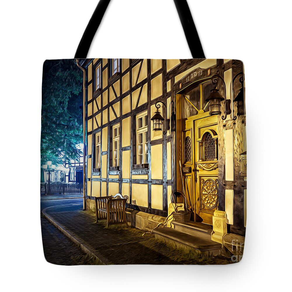 Studwork Tote Bag featuring the photograph Studwork house by Daniel Heine