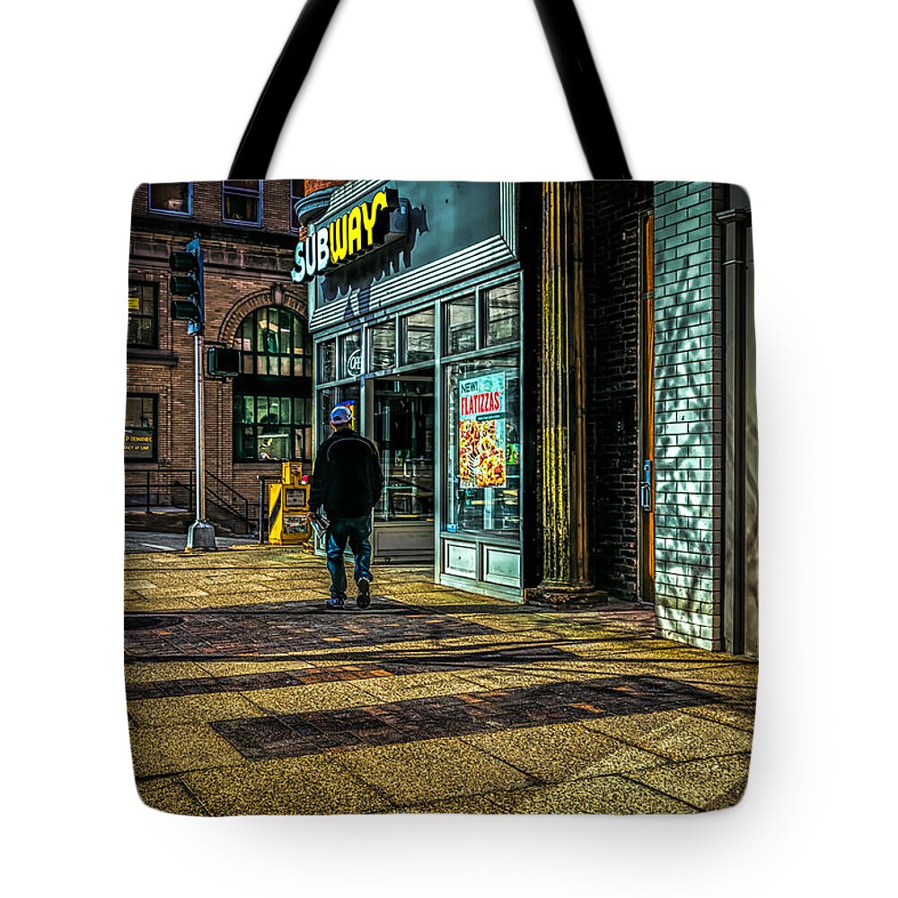 Subway Tote Bag featuring the photograph Subway Sunrise by Bob Orsillo
