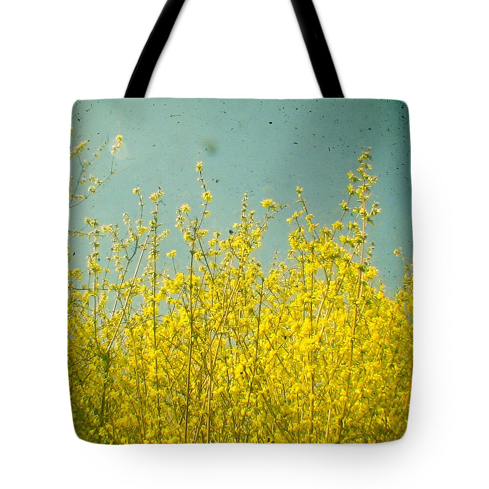 Forsythia Tote Bag featuring the photograph Summer by Cassia Beck