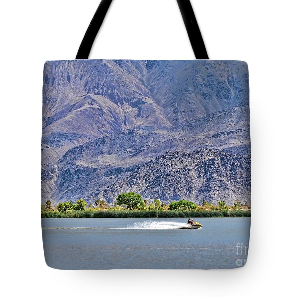 Jet Ski Tote Bag featuring the photograph Summer Fun by Peggy Hughes