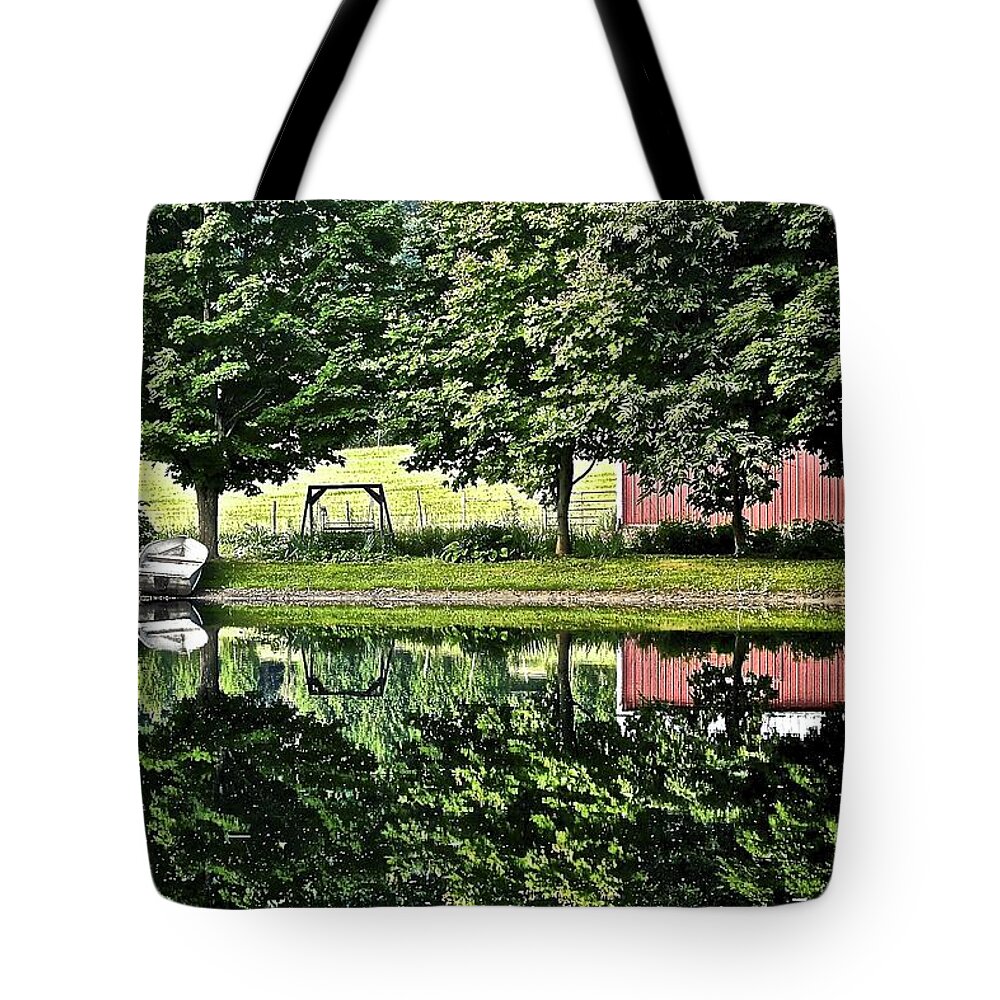 Summer Tote Bag featuring the photograph Summer Getaway by Frozen in Time Fine Art Photography