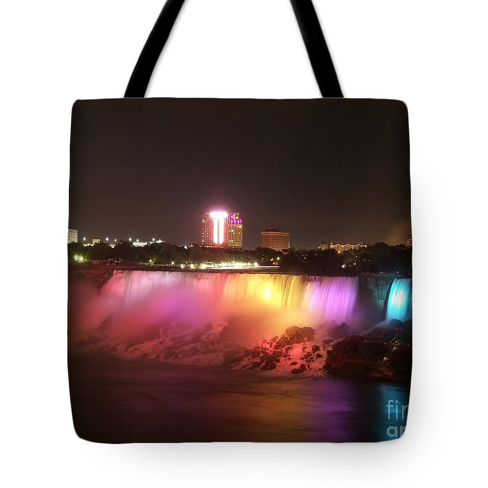 Niagara Tote Bag featuring the photograph Summer Night in Niagara Falls by Lingfai Leung