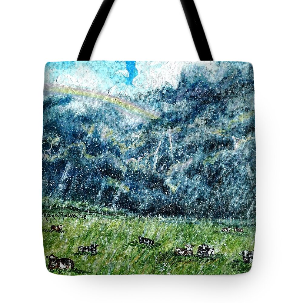 Storm Tote Bag featuring the painting Summer Storm by Shana Rowe Jackson