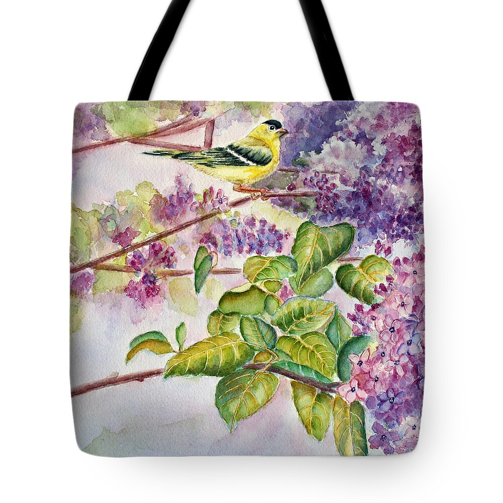 Bird Tote Bag featuring the painting Summertime Arrival by Kathryn Duncan