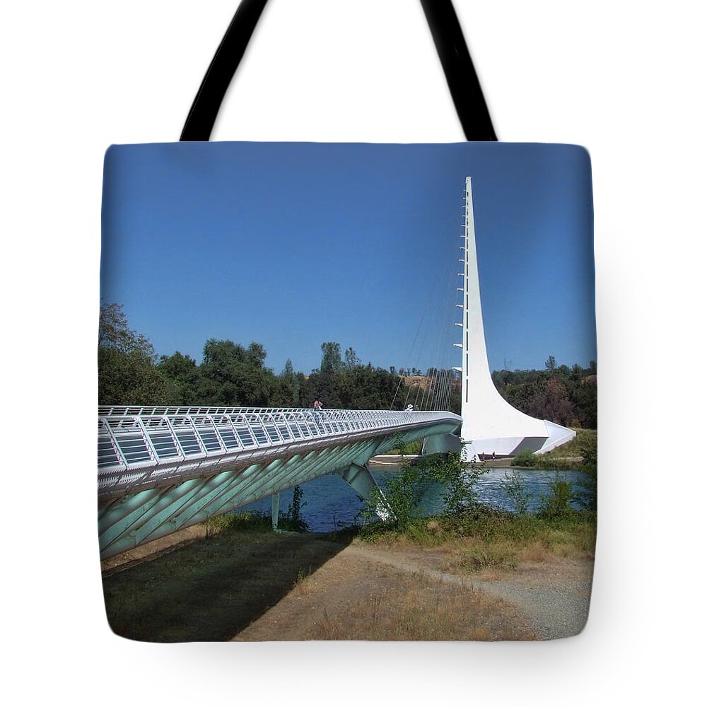 Bridge Framed Prints Tote Bag featuring the photograph Sun Dial Bridge 2 by Ron Roberts