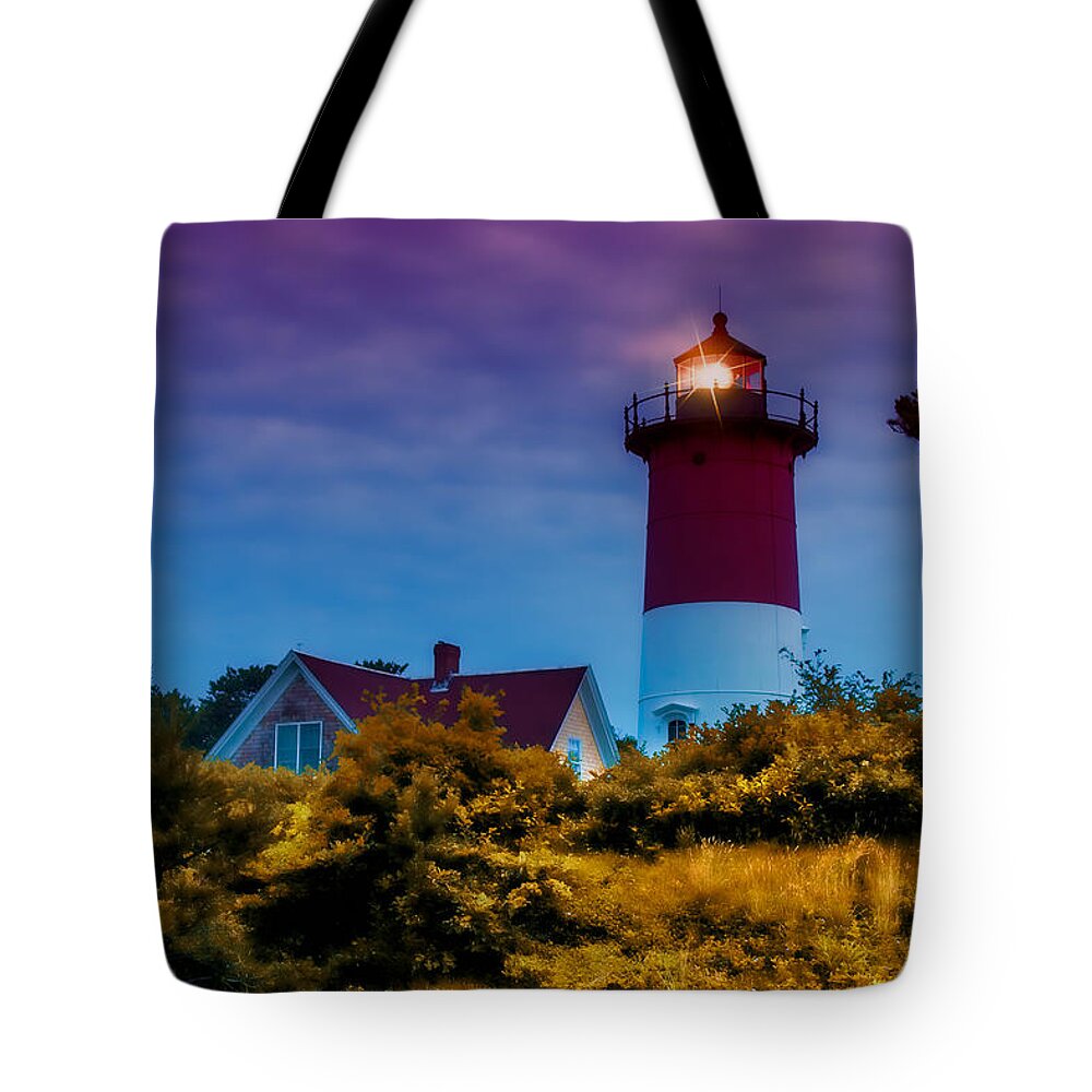 Cape Cod Landscape Photography Tote Bag featuring the photograph Sun setting inner light by Jeff Folger