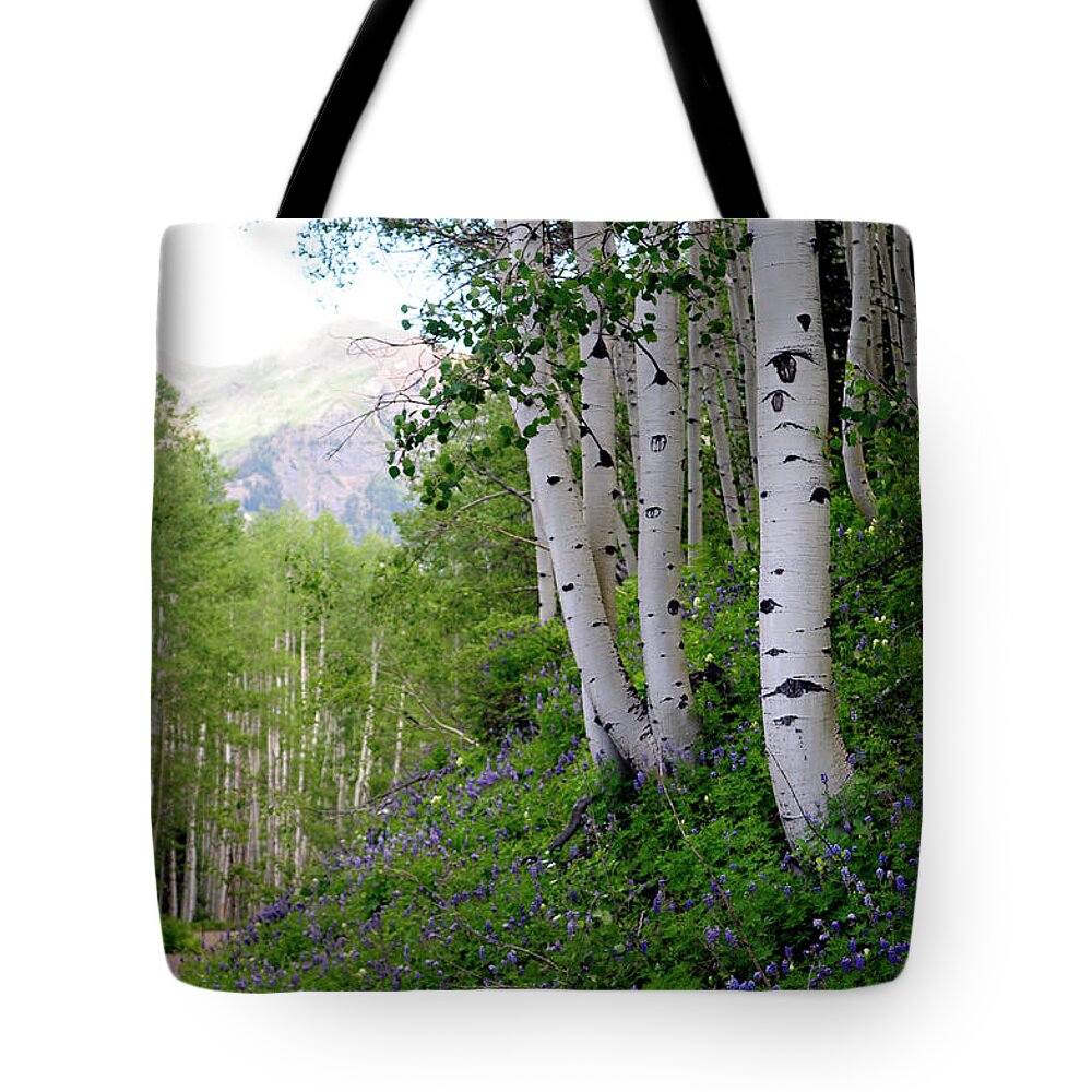 Aspen Tote Bag featuring the digital art Sunday Drive by Constance Woods