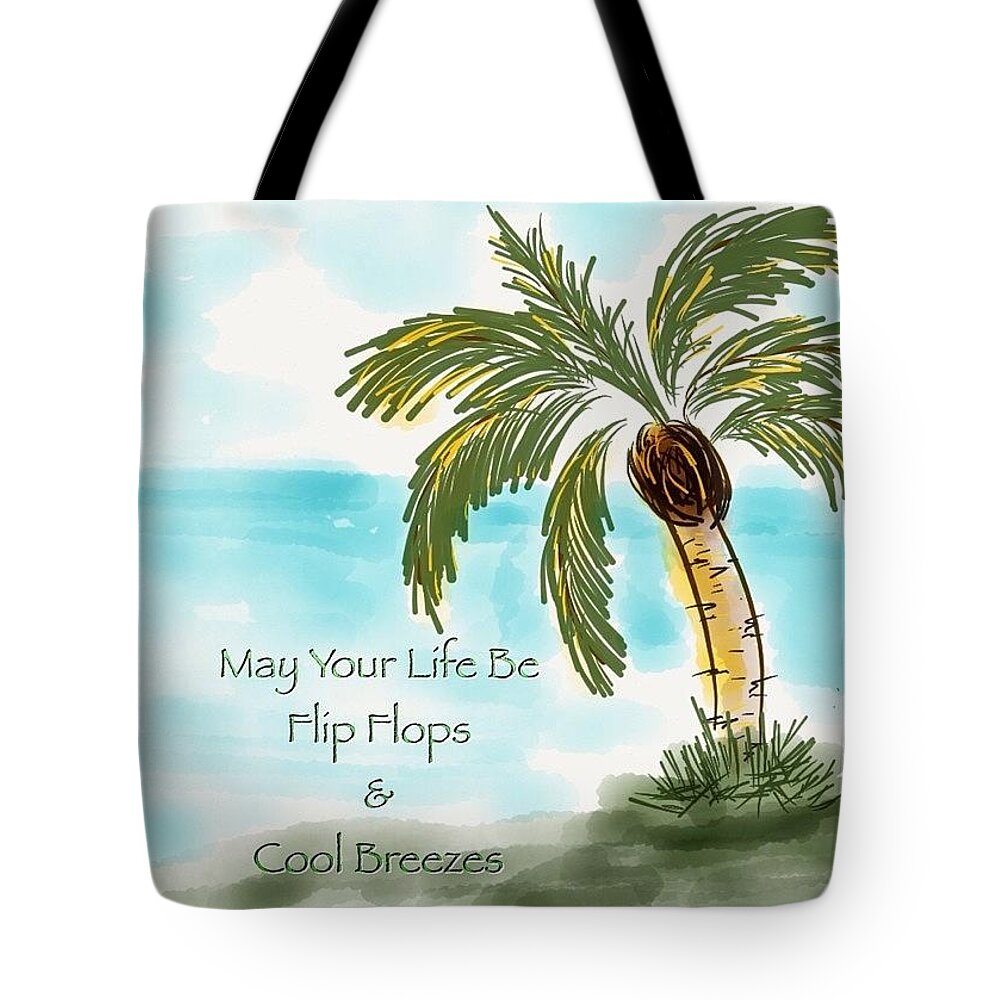 Ipad Tote Bag featuring the photograph FlipFlops and Cool Breezes by J Lopez