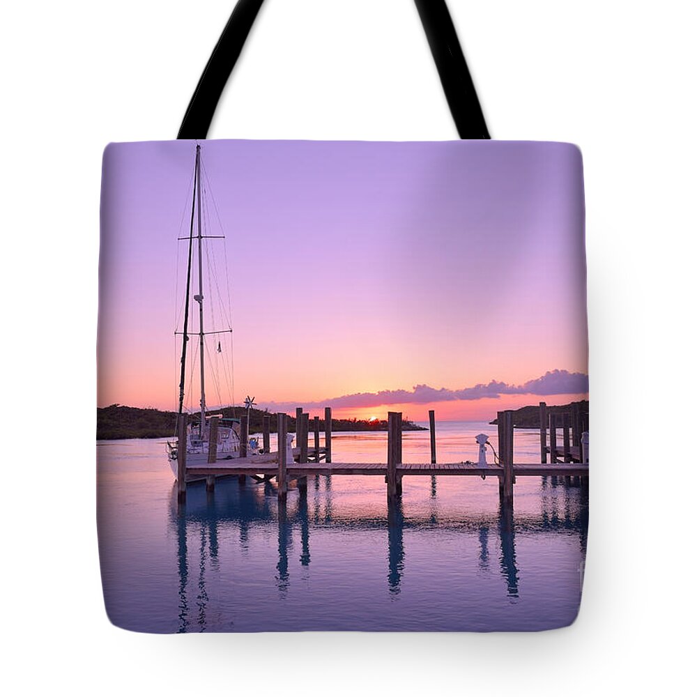 Sea Tote Bag featuring the photograph Sundown Serenity by Jola Martysz