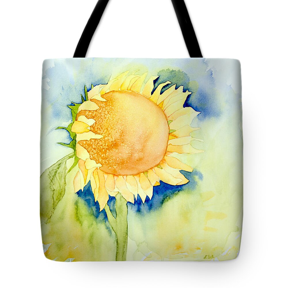 Sunflower Tote Bag featuring the painting Sunflower 1 by Laurel Best