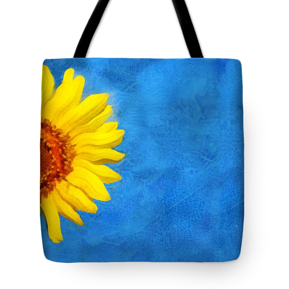 Sunflower Tote Bag featuring the digital art Sunflower Art by Ann Powell