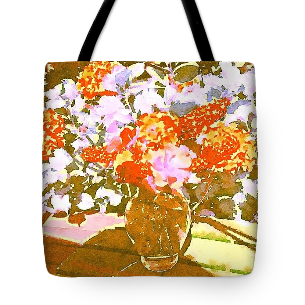 Rsa_nature_flowers Tote Bag featuring the photograph Sunlight's Kiss, An Original Digital by Anna Porter