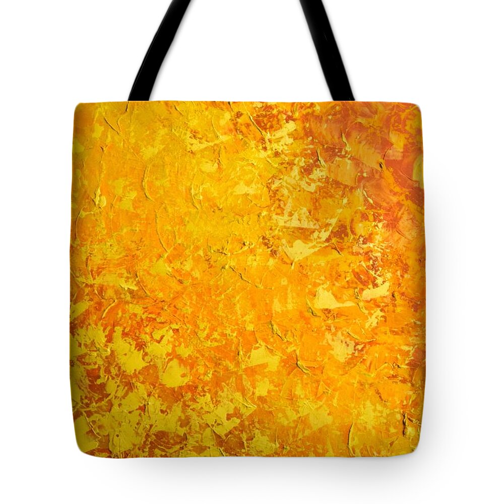 Sun Tote Bag featuring the painting Sunny by Linda Bailey