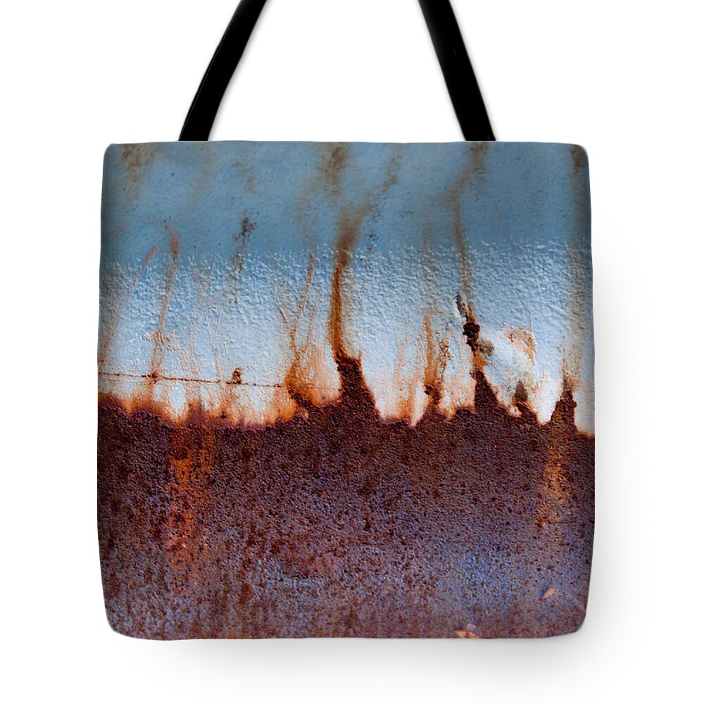 Industrial Tote Bag featuring the photograph Sunrise Abstract by Jani Freimann