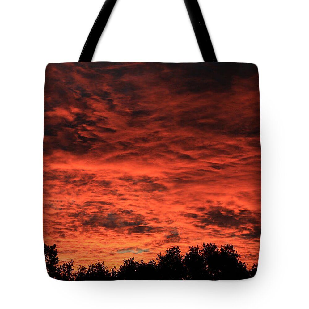 Sunrise Tote Bag featuring the photograph D2B6394-Sunrise from our Backyard 2 by Ed Cooper Photography